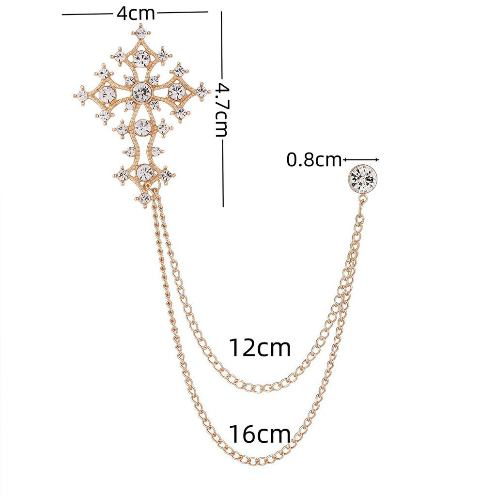 Fashion Metal Rhinestone Brooch for Women and Men Tasse Animal Lapel Pins Eagle Deer Wings Design Collar Pin Jewelry Gifts
