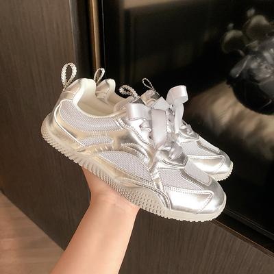 Cowhide Version, the Same Style As Zhao Silu, Mesh Breathable Ballet Sports and Leisure Shoes Women's German Training Shoes Platform Forrest Gump Sho