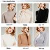 Women's Pure Wool Semi-High Neck Cashmere Sweater - Slim Fit, Versatile Knitted Design