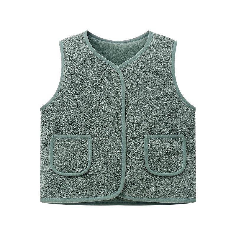 Kids' Lambswool Vest - Warm, Sleeveless Autumn/Winter Jacket for Boys & Girls