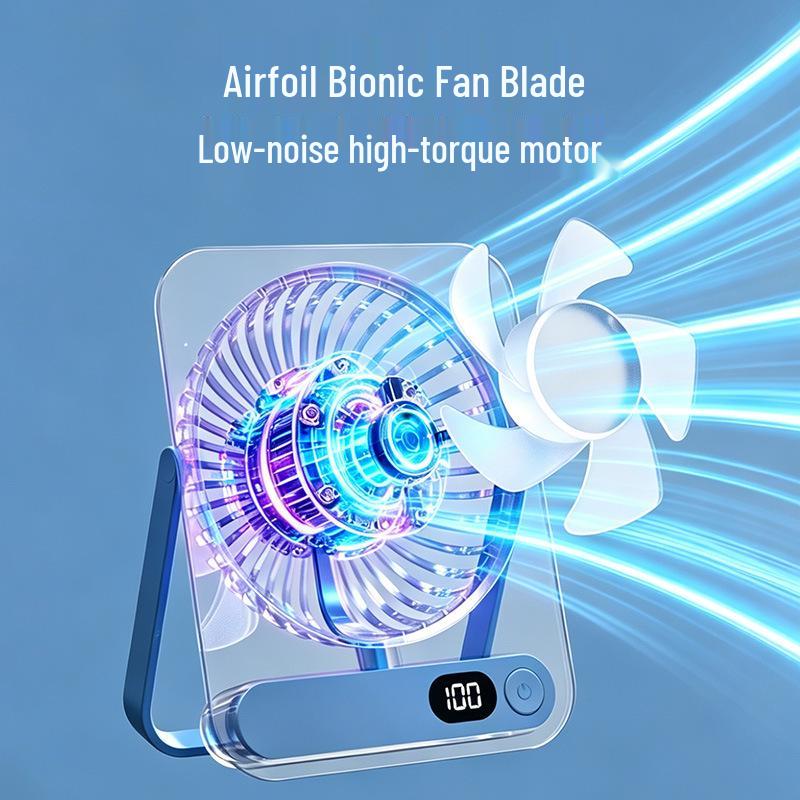 Ultra-Thin USB Rechargeable Desktop Fan with Strong Wind