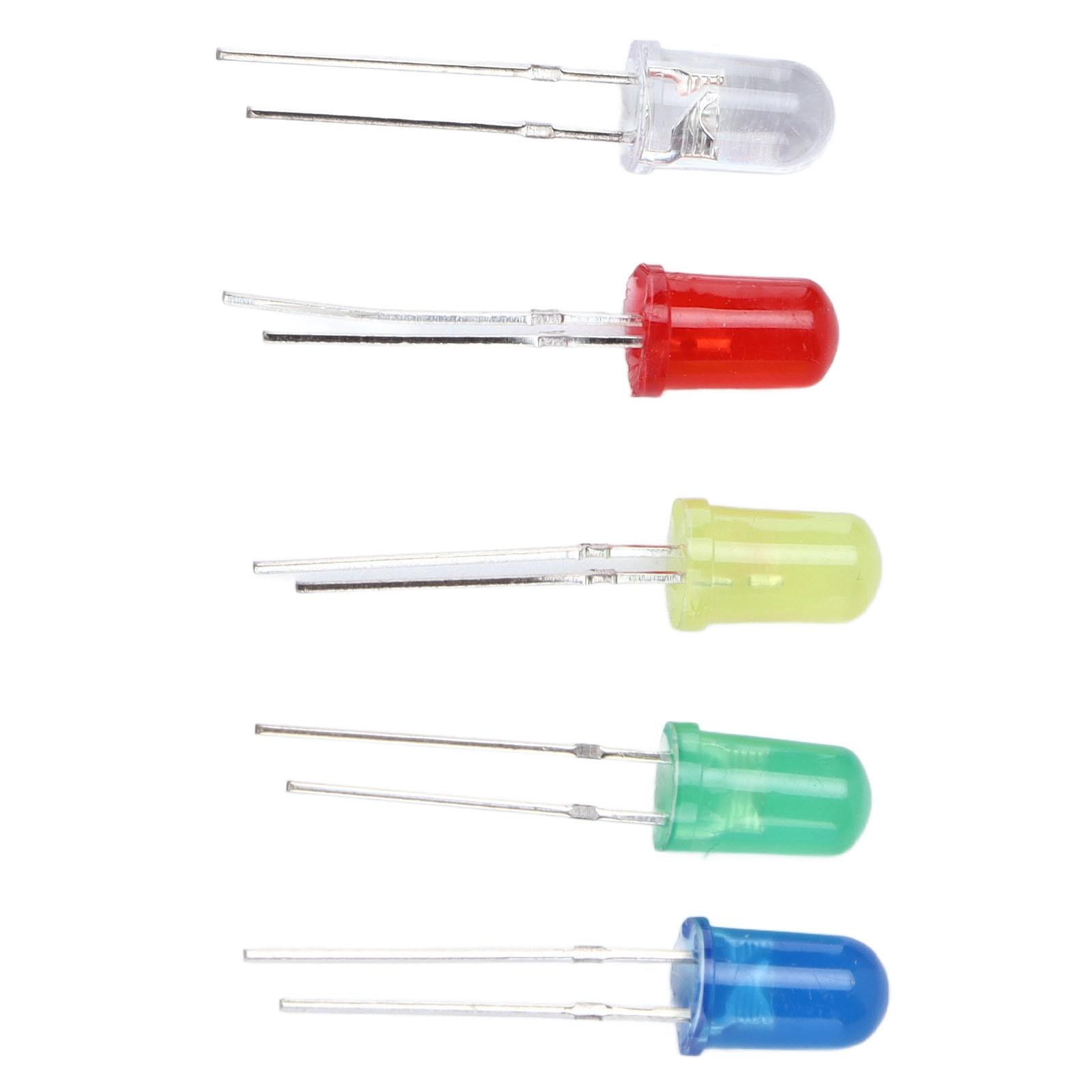 

100 шт. світлодіодних діодів 3 мм/5 мм, різноманітні кольори, нетоксичні, енергозберігаючі, набір діодів для декору(3мм )