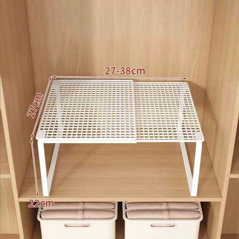 1pc Scalable Wardrobe Layered Storage Shelf Large-Capacity Stackable Partition Board Rack Cabinet Organizer Fully Utilize Space