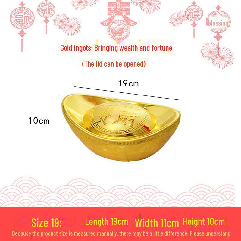 Gold Ingots Simulation & Props: New Year Candy Box, Spring Festival Décor, Wealth-Attracting Wedding Ornaments