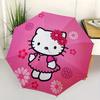 1pc Sanrio Hello Kitty Automatic Open/Close Umbrella with Cute Hello Kitty Face & Iconic Bow - Automatic Folding/Opening Umbrella,8-Rib Stur