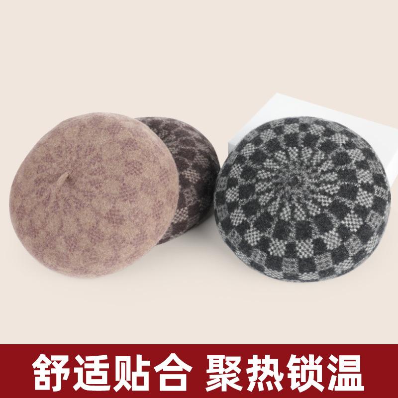 New fashion autumn and winter pumpkin hat 100% pure wool women's fashion woolen hat winter warm wool hat