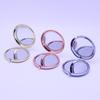 Portable Double-Sided Metal Folding Makeup Mirror for Men and Women
