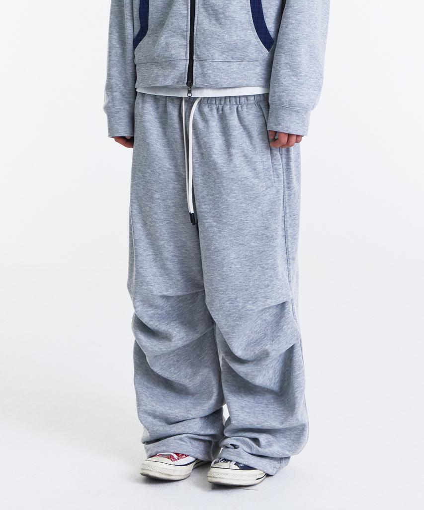 Gicheol Routine Two Tuck Sweat Pants (Melange Gray)