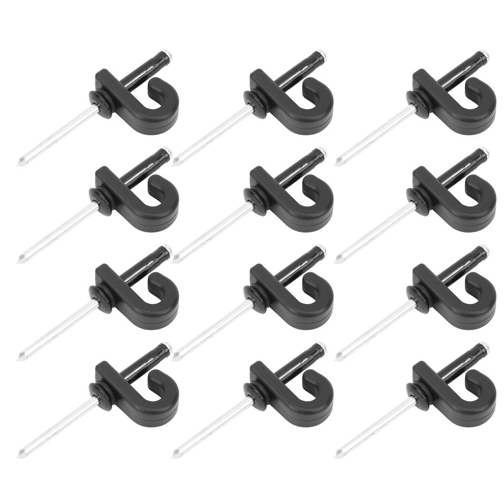 Dugout Plastic J Shape Hook Tail Deck Elastic Rope Hanging Buckle Aluminium Rivet Set