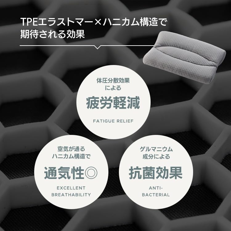 Fluffy Plus Height Adjustable Elastomer Pipe Pillow by AOMUKI (PillowGray) - Floating Feeling, Fit, Height Adjustable, Washable (Elastomer)