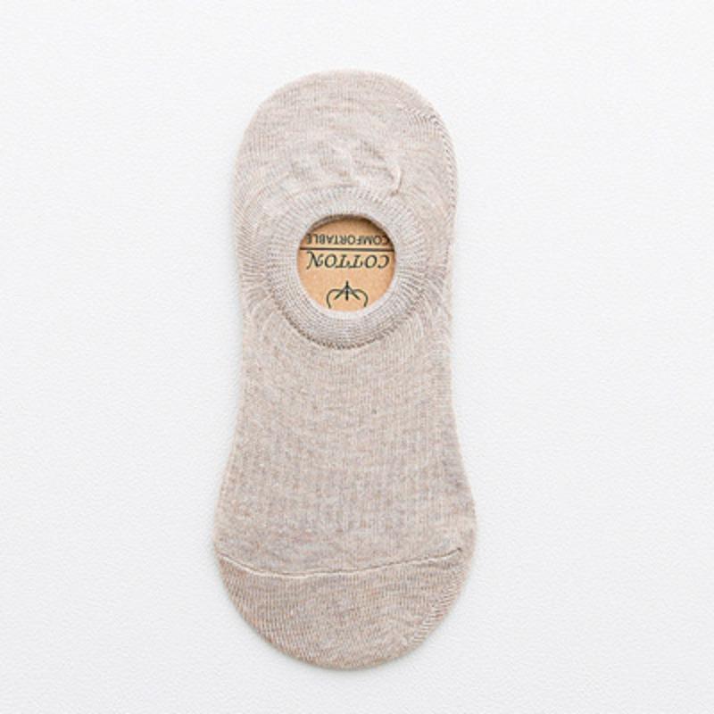 Women's Spring and Summer New Stripe Silicone Non Slip Invisible Cotton Shallow Mouth Boat Socks
