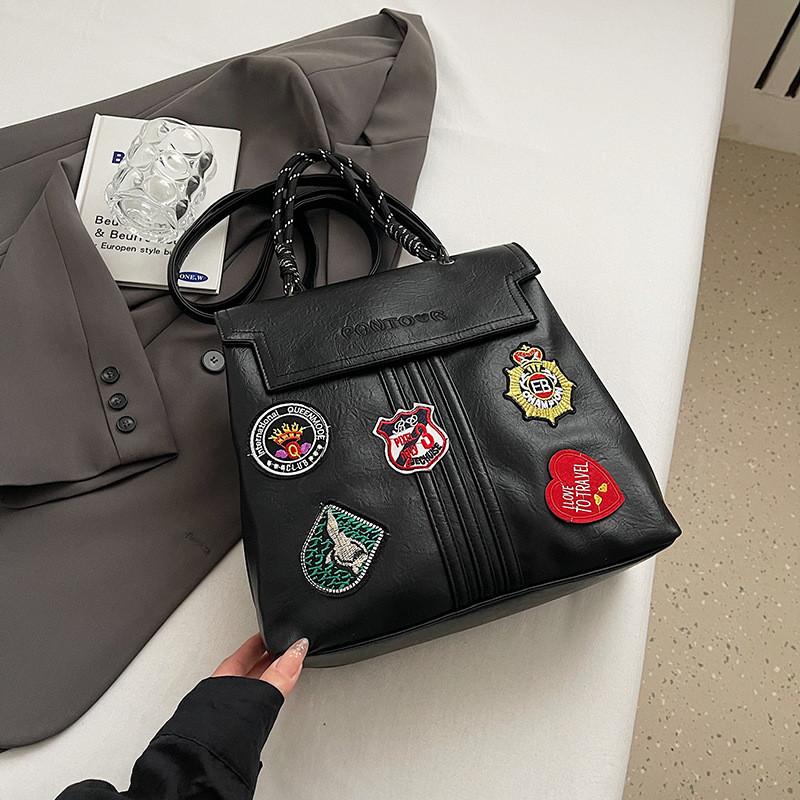 Ielgy Backpack Korean Fashion Retro Backpack Multifunctional Portable Large Capacity Shoulder Bag