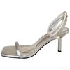 2025 Fashionable Versatile Comfortable Sandals Female Summer Solid Color High Heels Shoes Elegant and Minimalist Women Shoes
