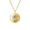 Birth Flower Pendant Necklace Women Stainless Steel Flora Gladiolus Poppy Peony Rose Daisy Necklace Personalized Jewelry