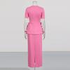 French Elegant Style Suit Irregular Three-dimensional Flower Top + Temperament Hip Skirt Women's