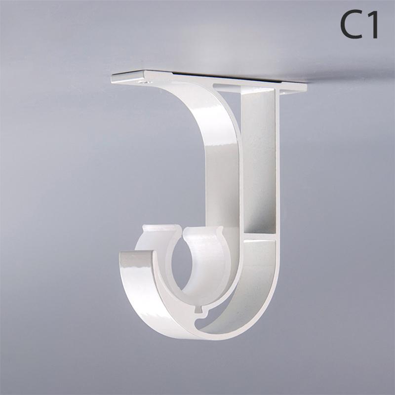 Gardinstang Takfeste Kraftig Gardinstangholder Med Matchende Skruer Aluminiumlegering Garderobestangholder