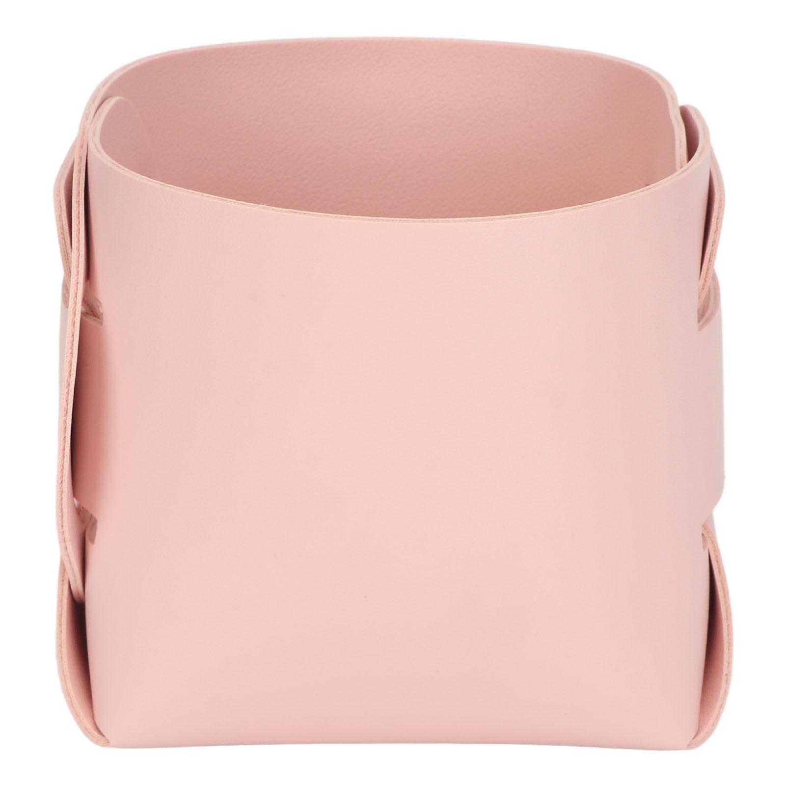 

Nail Brush Holder PU Material Durable Wearable Convenient Practical Nail Makeup Organizer for Room розовый