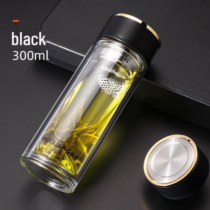 Fuguang Double-Wall Glass Tea Mug