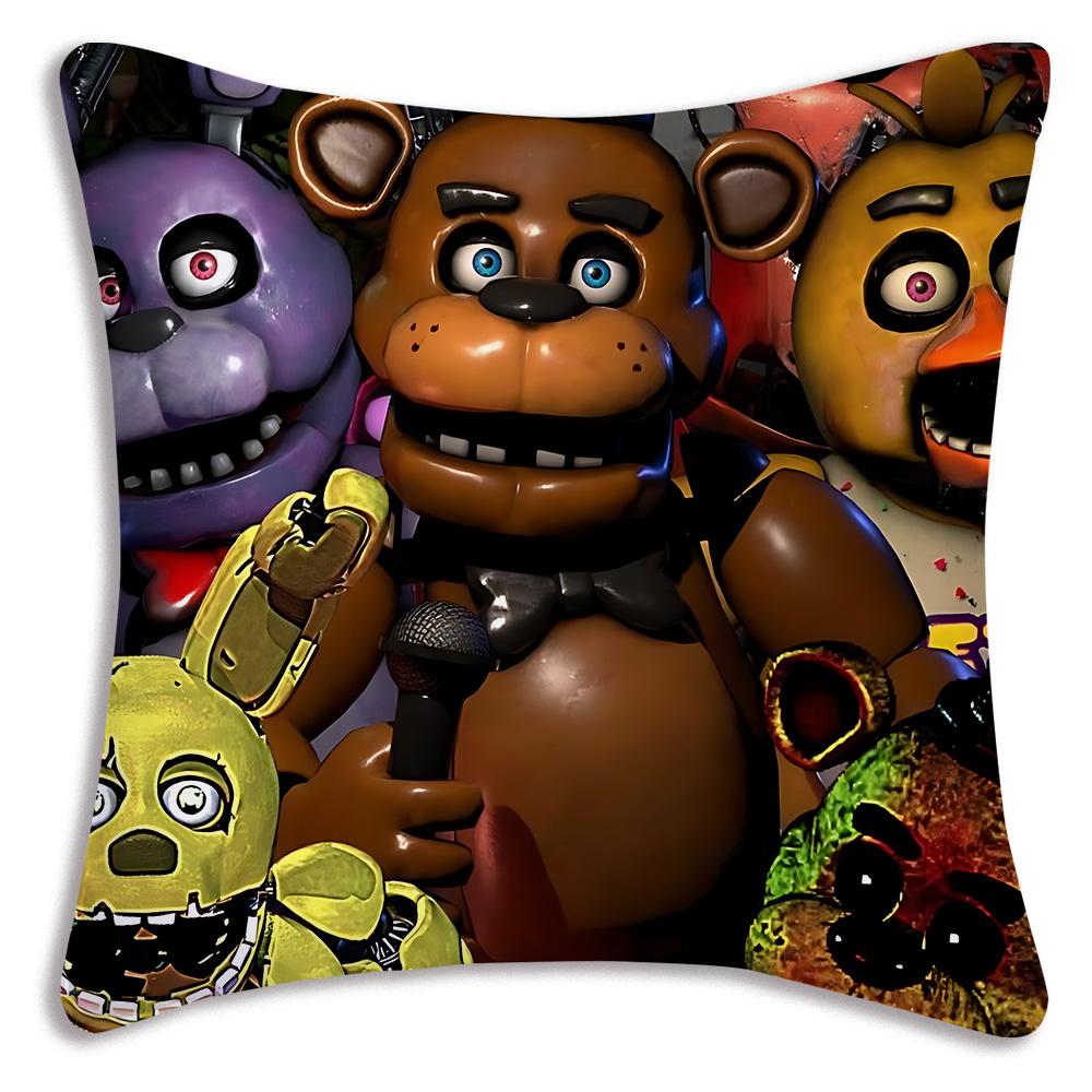 Anime F-Fnafs Boy Pillow Covers Cartoon Sofa Decorative Home Double-sided Printing Short Plush Cute Cushion Cover