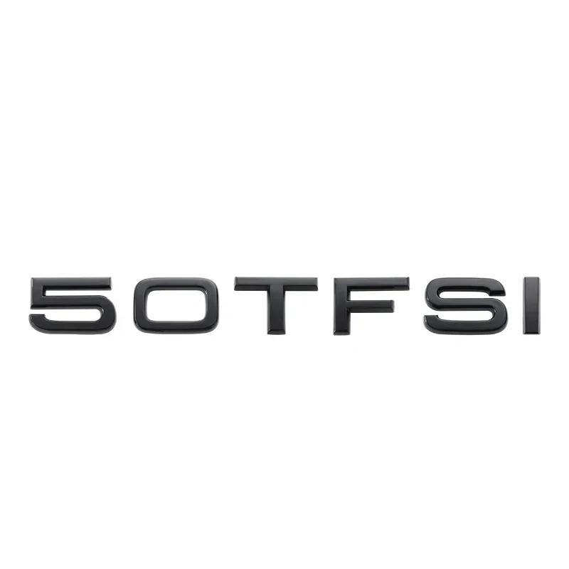 30TFSI 35TFSI 40TFSI 45TFSI 50TFSI 55TFSI Cromo Argento Lettere Emblema Distintivo Logo Baule Auto Adesivo per Audi A4 A5 A6 Q3 Q5 Q7