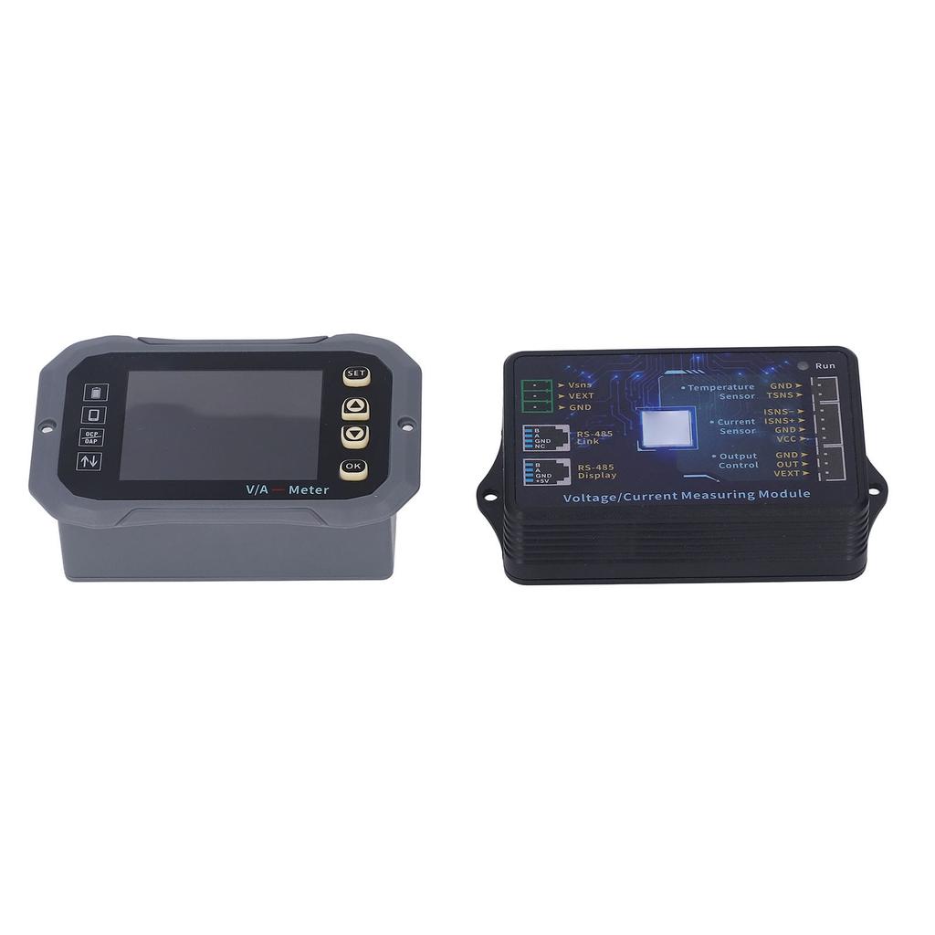 Battery Monitor 400A 2.4in Ultra Clear Display with Shunt 0‑120V Voltage Current Meter