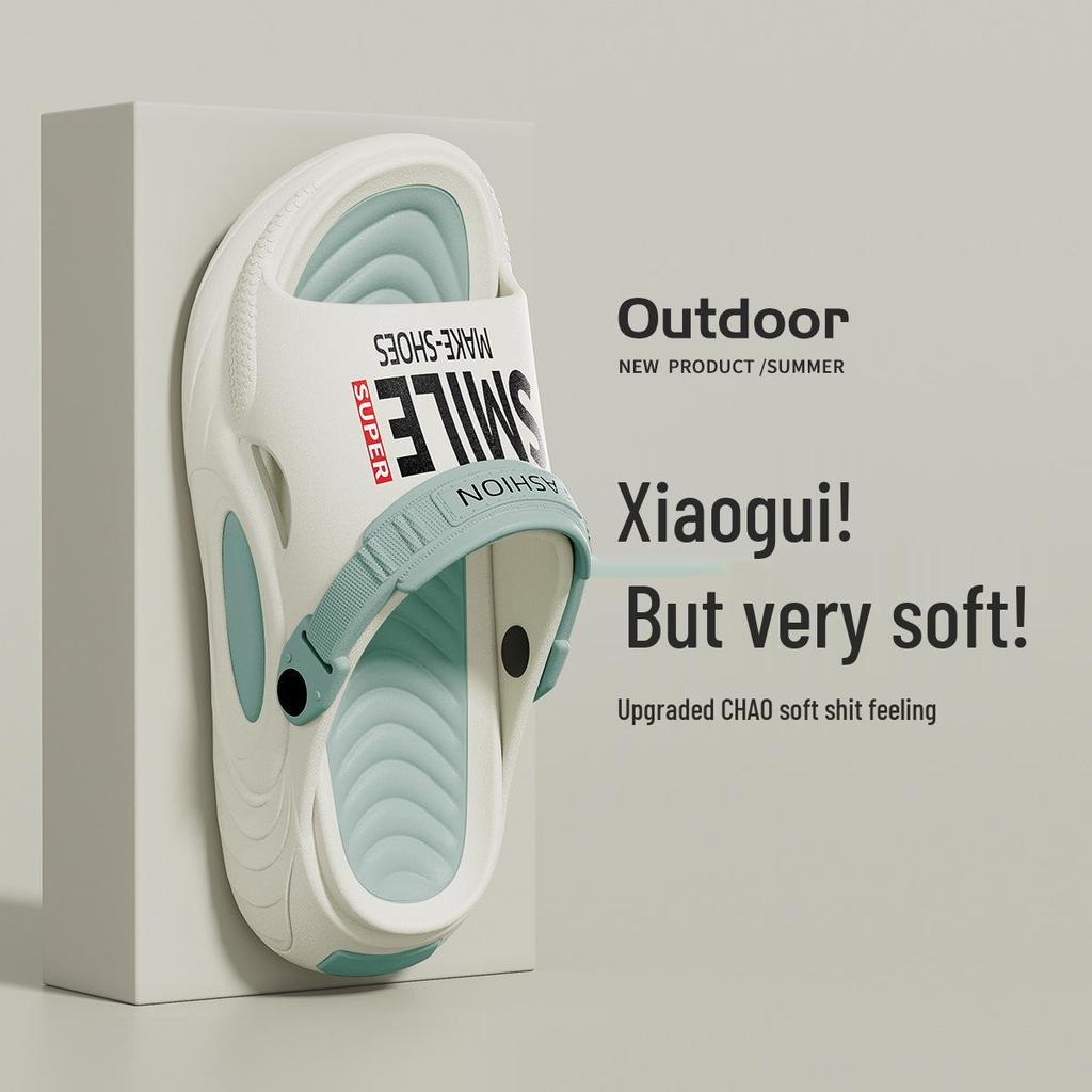 Men's Summer Outdoor Non-Slip Sports Slippers for Driving and Cool Comfort