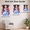 Disney Diamond Art Painting Kit 5D Cinderella Diamond Painting Dot Art Kit Home Wall Decor