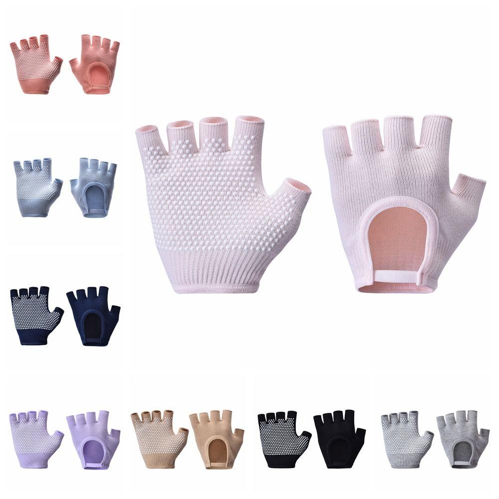 Warm Pilates Gloves Multicolor Gym Fitness Gloves Bicycle Mittens Half Finger Yoga Gloves  Outdoor
