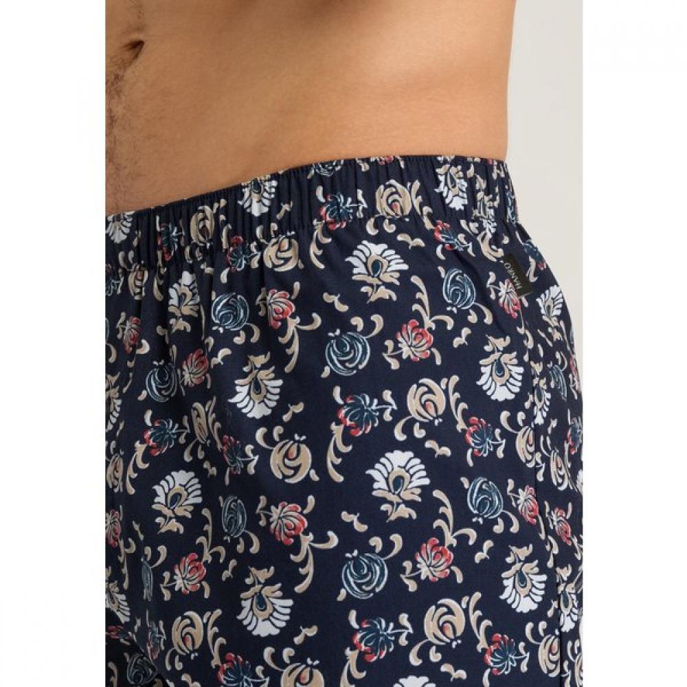 Hanro Men S Trunk Pant  74013 Navy Botany Check 