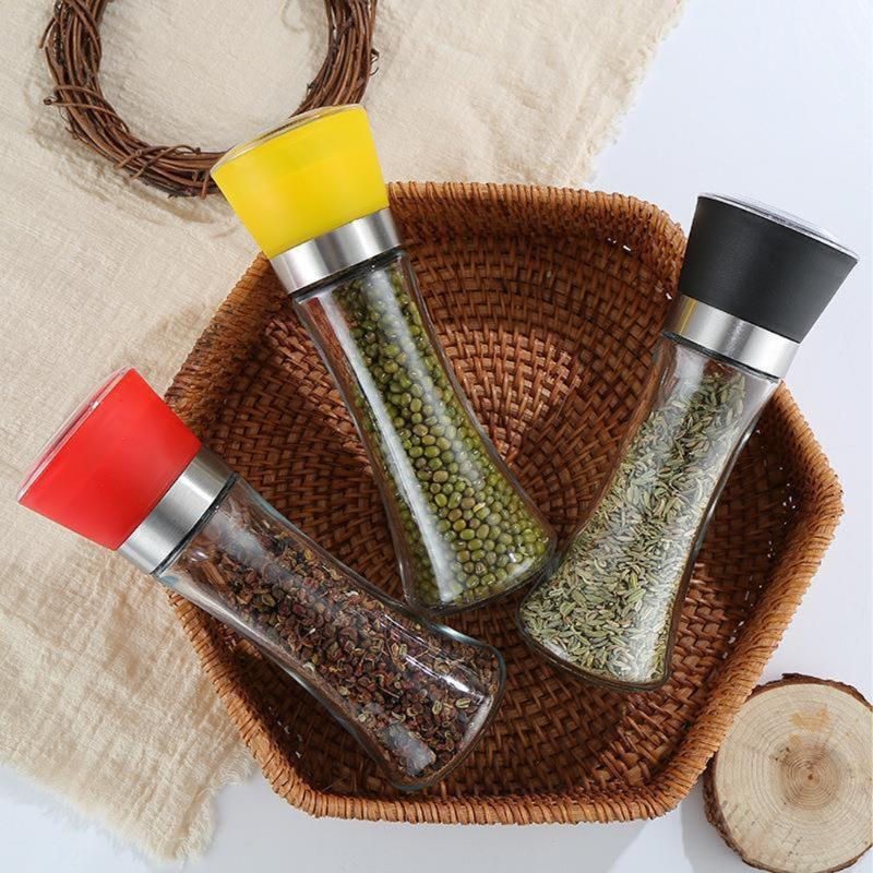 Manual Salt Grinder Peppers Manual Mill Glass Texture Spices Mill Kitchen Seasoning Tool Present for Baking Enthusiasts