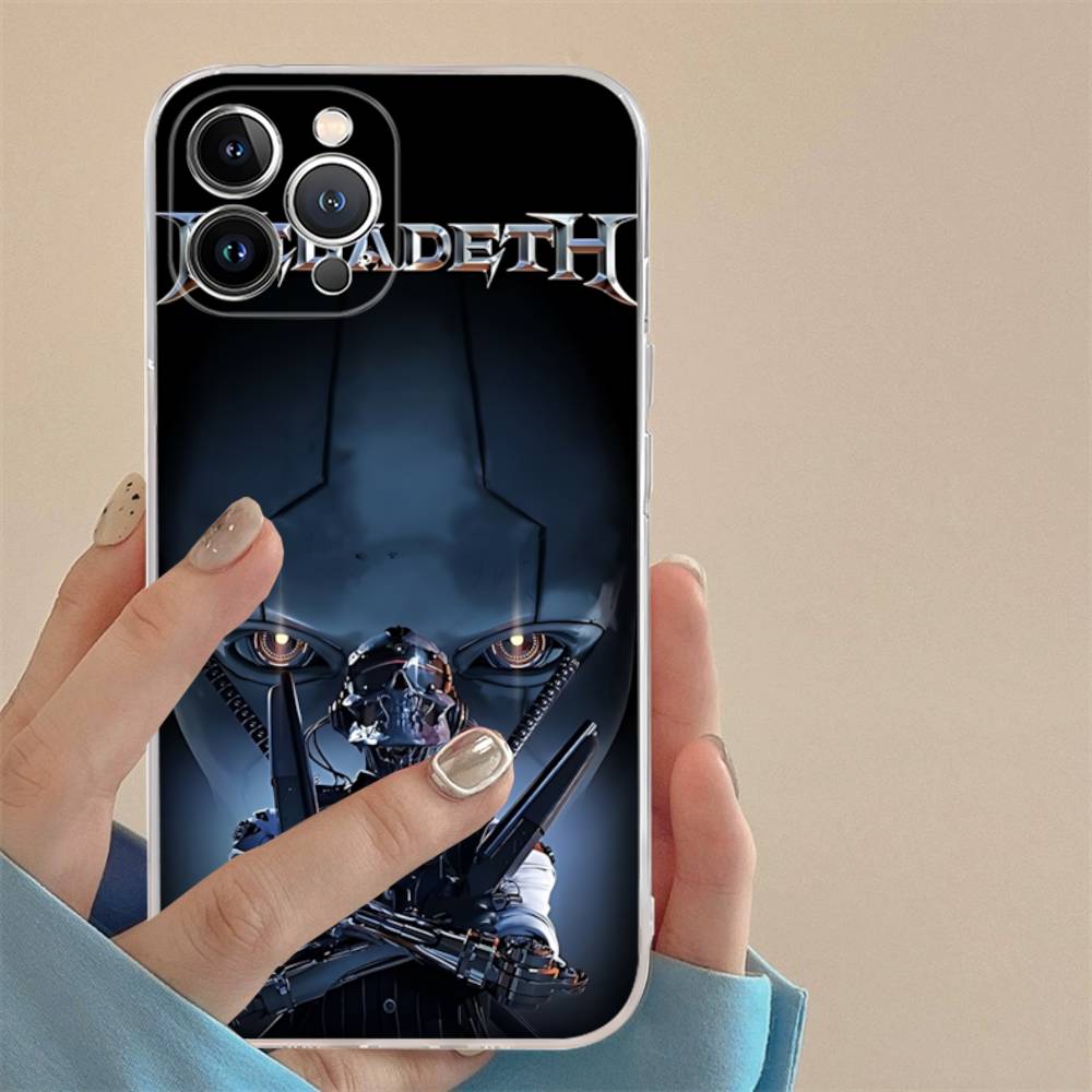 1pc Band M-MegadethS Rock Metal Transparent TPU Phone Case For IPhone 17 11 12 13 14 15 16 Pro Max 16 Plus Cover