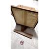 Mid-Century Rattan Stühle Wohnzimmer & Küche Holzstuhl mit handgewebtem Rattan-Rückenlehne Heim-Freizeitstuhl