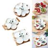 4 Compartment Divided Serving Platter Appetizer Tray Chips And Dip for
