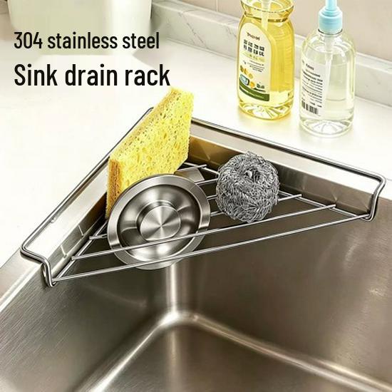 In-Stock 304 Stainless Steel Sink Organizer: Rack for Dishes, Sponges, and Filters