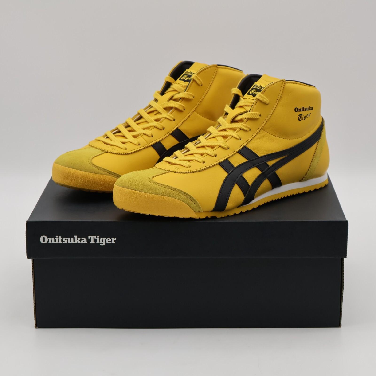 1183B577-751 Onitsuka Tiger Mexico Mid Runner Желтый Черный (Мужской) 10