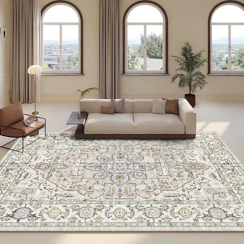 Persian Retro Carpet Living Room Decoration Sofa Area Carpets 200×300 Large Size Non-slip Rugs Home Bedroom Washable Floor Mats