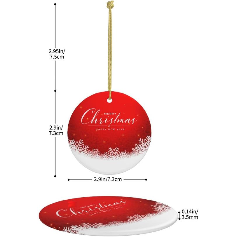 Christmas Ornament Merry Christmas Snowflakes Christmas Tree Ornaments Christmas Decoration for Xmas Ornaments Hanging Decorations Ceramic Ornament