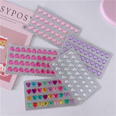 1 Set Çıkartma Geniş Parlak Uygulama Sevimli Kullanımı Kolay Kalp Şeklinde 3D DIY Telefon Mobil Kılıf Dekoratif