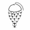 Sparkling Rhinestone Inlaid Finger Ring Bracelet Vintage Elegant Hand Chain  Jewelry Gifts