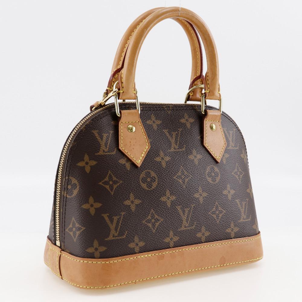Louis Vuitton Alma BB Handbag M53152 2WAYShoulder Brown Monogram Canvas Women Used
