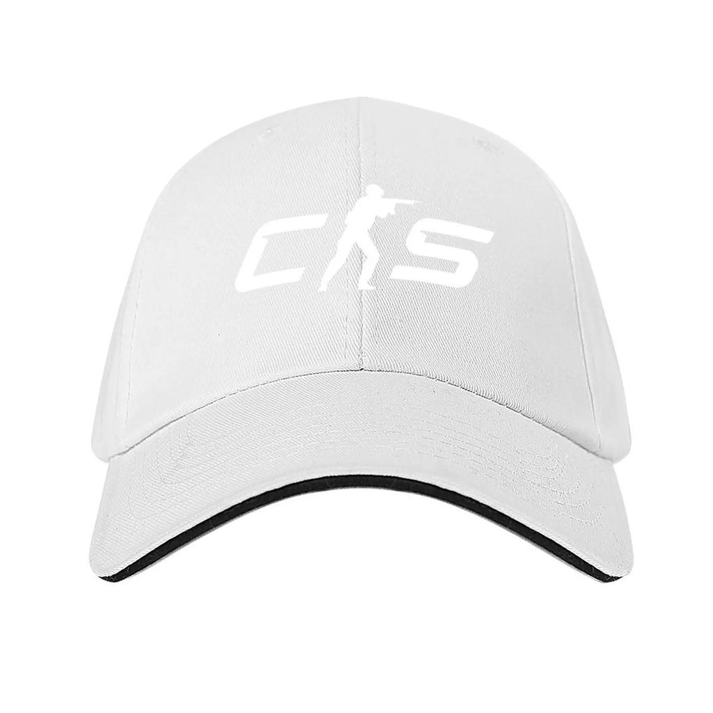 CounterStrike Logo (Weiß) (Hohe Auflösung) CS Baseballmütze Wintermütze Golfmütze Hip Hop Unisex Mützen Damen