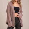 Women's Fashion Casual Fashion Contrasting Color Knitted Cardigan V-neck Long Sleeved Jacket