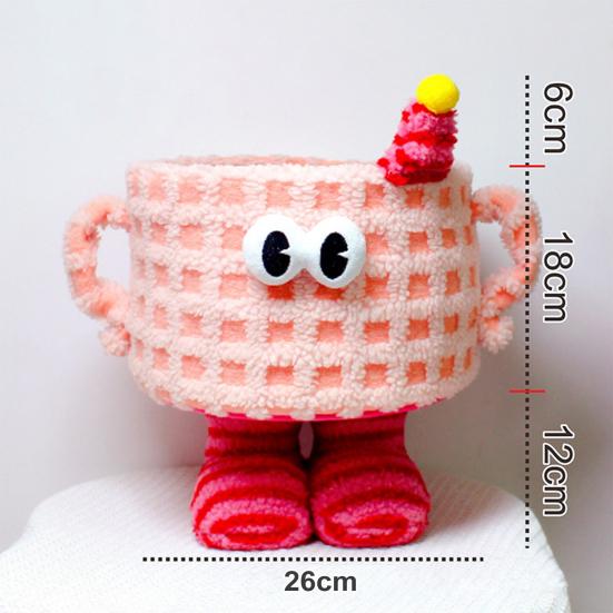 Cartoon Storage Basket with Eyes Legs Large Capacity Vibrant Color Adorable Storage Box Multi-functional Organizer