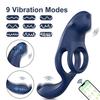 Vibrating Penis Ring Sex Toy - 3 In 1 Penis Ring  Vibrator with 10 Vibration Patterns, Clitoral and Perineal Stimulator  for Male Erection Training