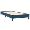 Box Spring Bed Without Mattress Dark Blue 100 x 220 cm Velvet