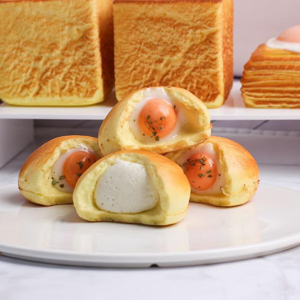1 Stück Simulation Brot Kuchen Ei Serie Langsamer Rückprall Brot Kneten Lebensmittel Foto Requisiten Fenster Heimdekoration