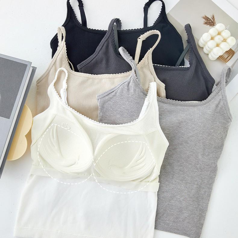 Spring & Summer Women's Slimming Camisole Vest with Built-In Bra