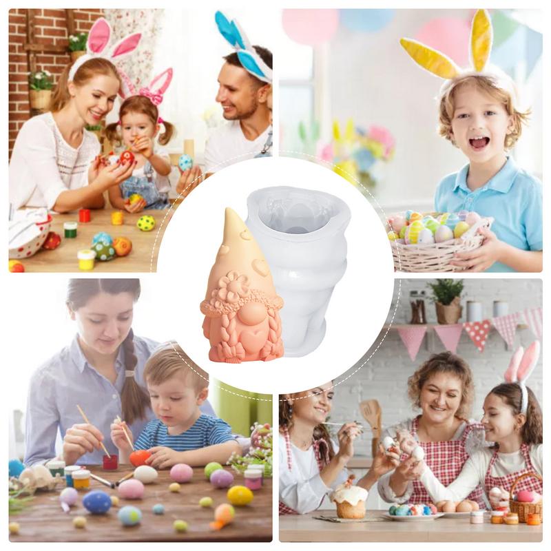 New Faceless Dwarf Silicone Molds 3D Gnome Fondant Scented Candle Clay Plaster Resin Crafts Mold  2025 Easter Gift Home Decor