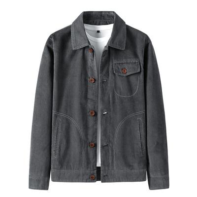 Corduroy Jacket Men's Spring and Autumn New Lapel Korean Version Casual Autumn Men's Clothes Men's Jacket Top
