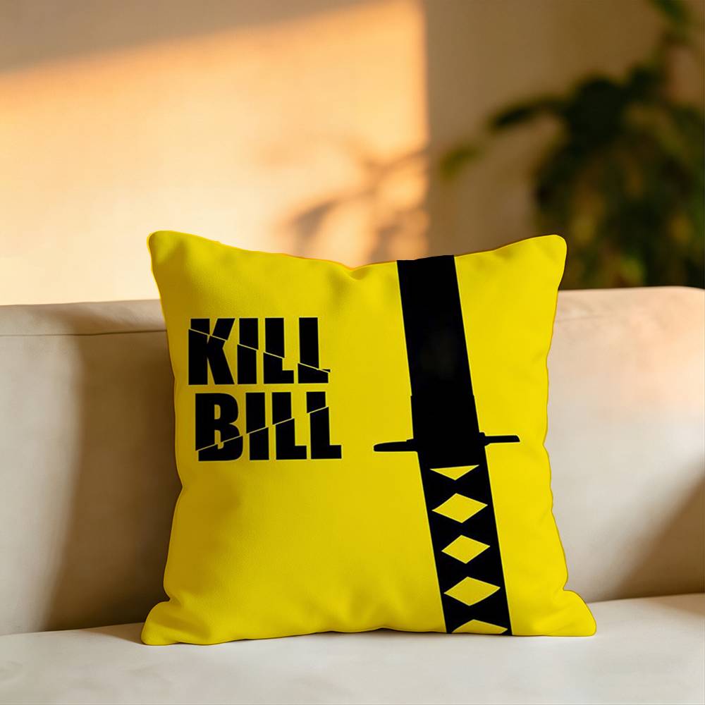 Classic Movie PC KKill Bill Pillow Case Square DoubleSided Sofa Cushion Cover Bedroom Bedside Pillow